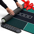 Poker Table Top 70 in x 35 in - Texas Hold'em Poker Mat for 10 Players