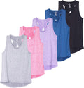 Women's Crossback Keyhole Workout Tank Top 5 Pack (Style XVJ4)