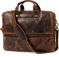 Mens Laptop Bag 16 Inch Waterproof Vintage Leather Shoulder Bag
