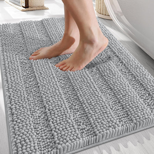 OLANLY Thick Bathroom Rugs 30x20, Soft Chenille Bath Mats