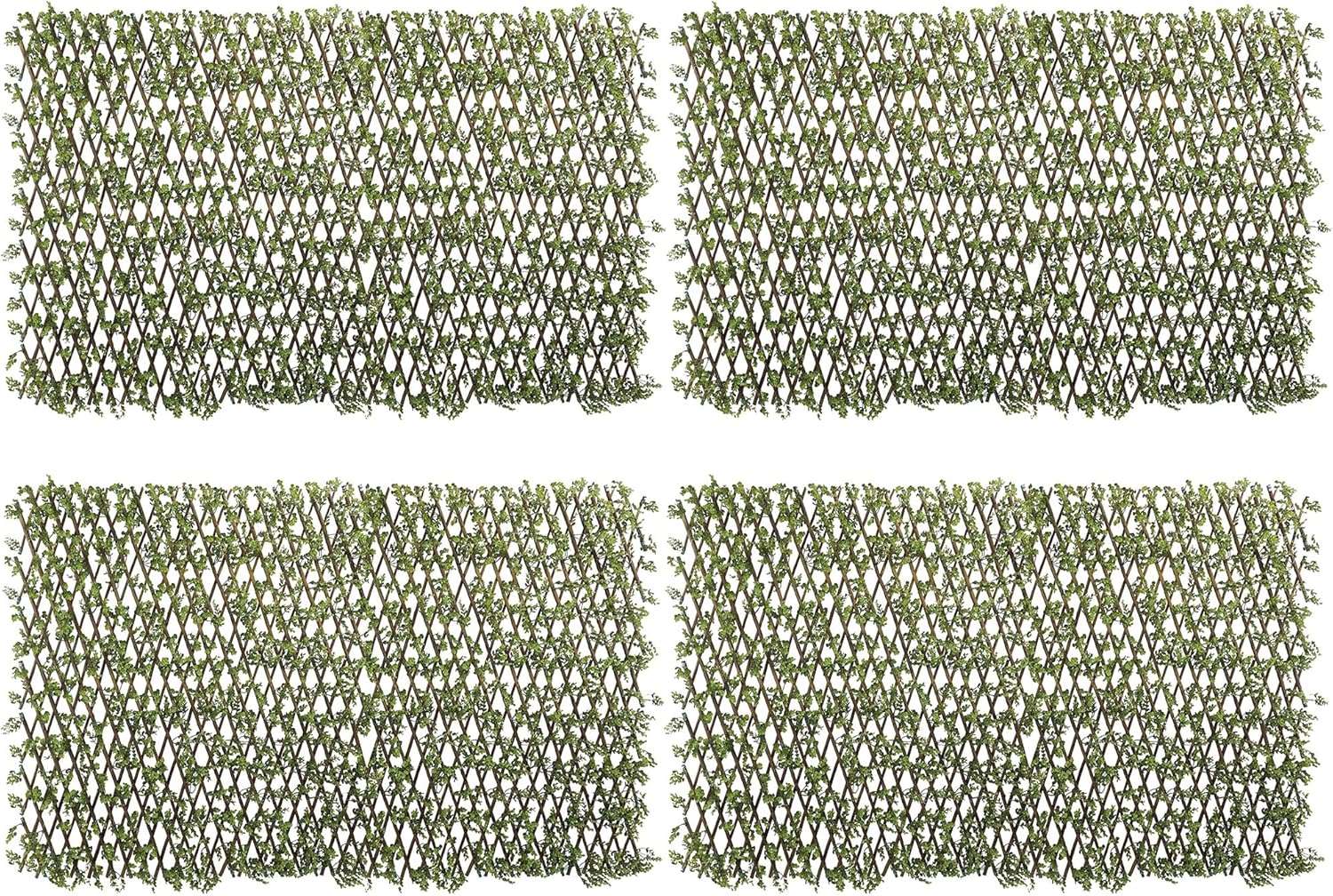 4PCS Artificial Expandable Buxus Leaf Privacy Fence Screen
