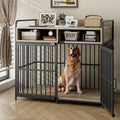 Large Furniture Dog Crate with Storage and Heavy Duty Design