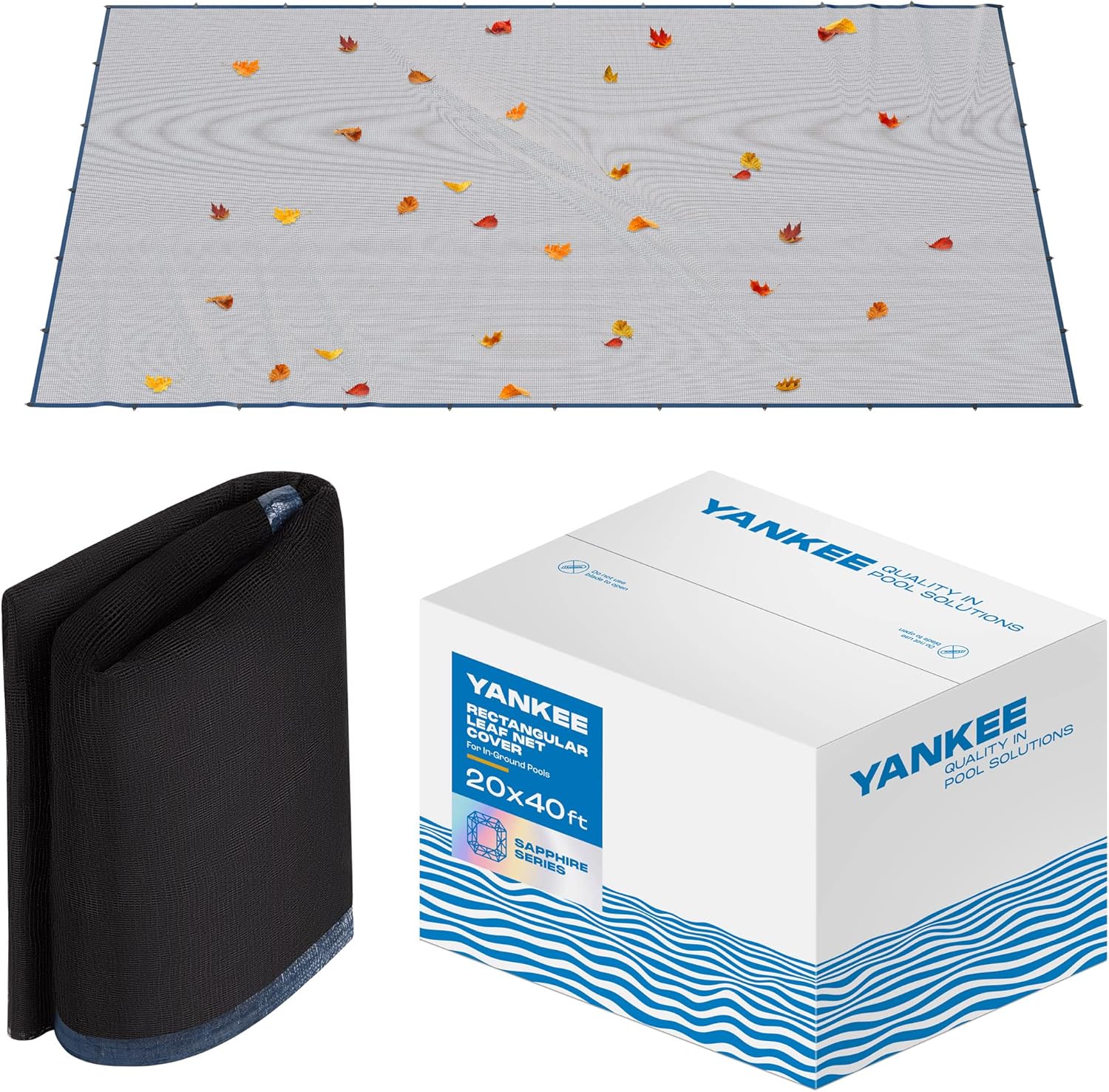 Yankee Pool Leaf Net Cover for 20x40 Ft Rectangular Pools