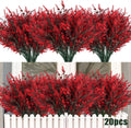 Artificial Outdoor Lavender 20 Bundles - UV Resistant Magenta Filler