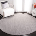 Vision 8ft Round Silver Ombre Rug - Durable, Non-Shedding Comfort