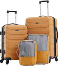 Wrangler Miami Luggage & Packing Cubes 4 Piece Set - Smooth 360