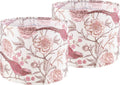 Medium Floral Birds Drum Lampshade 13in x 10in - Classic Table & Floor