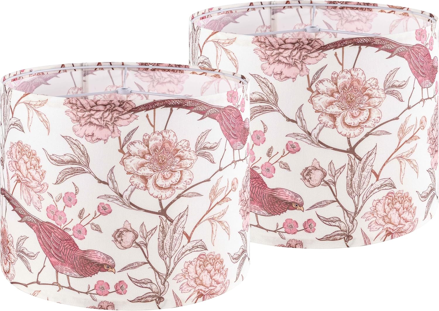 GOSO Medium Lampshade with Floral Design for Table and Floor Lamps