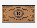 Natural Coir Monogrammed Door Mat 30x48 - Heavy Duty Front Door Mat