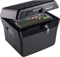 Fireproof and Waterproof Lock Box with Key Lock - Compact Document
