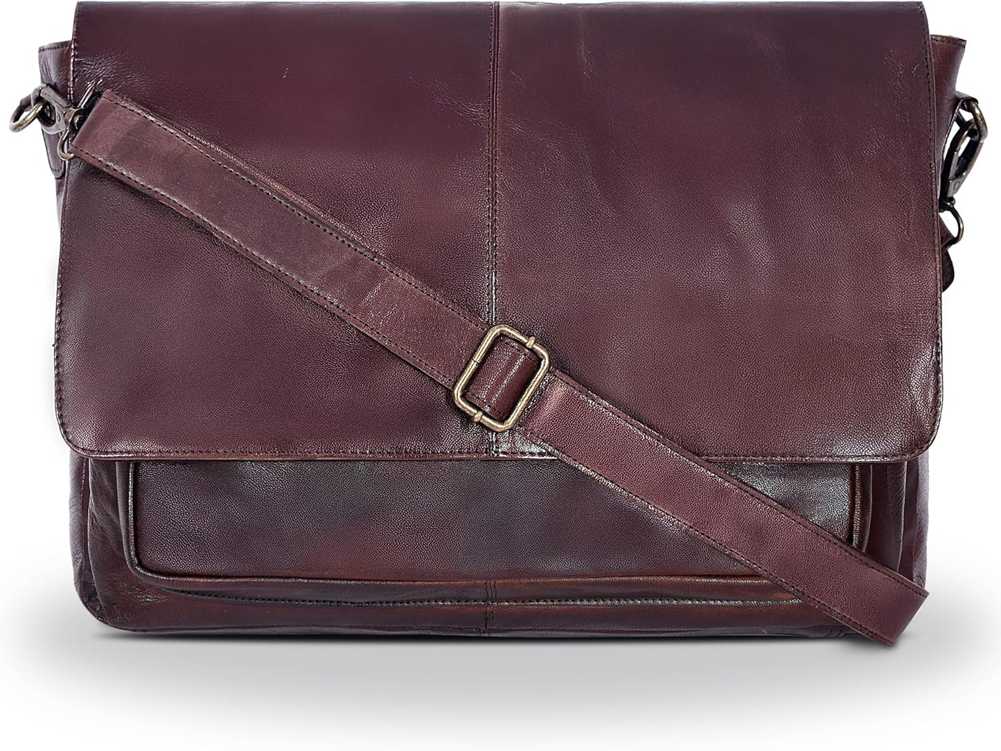 Oak Leathers Leather Messenger Bag for Men and Women