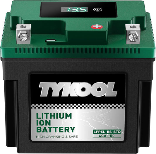 YTZ7S Lithium Motorcycle Battery with Digital Readout and 150CCA