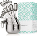 Heavy-Duty 304 Stainless Steel Measuring Cup Set (18-Piece) - Durable