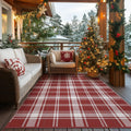 GENIMO Christmas Outdoor Rug 5ftx8ft - Reversible Waterproof Patio Mat