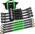 Rhino USA Car Tie Down Straps for Trailers 2in x 8ft - Heavy Duty