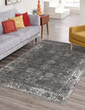 Unique Loom Sofia Area Rug 5 ft 3 in x 8 ft - Dark Gray Ivory