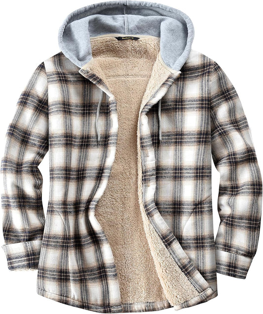 Women's Sherpa Lined Flannel Shirt Jacket for Cozy Winter Wear