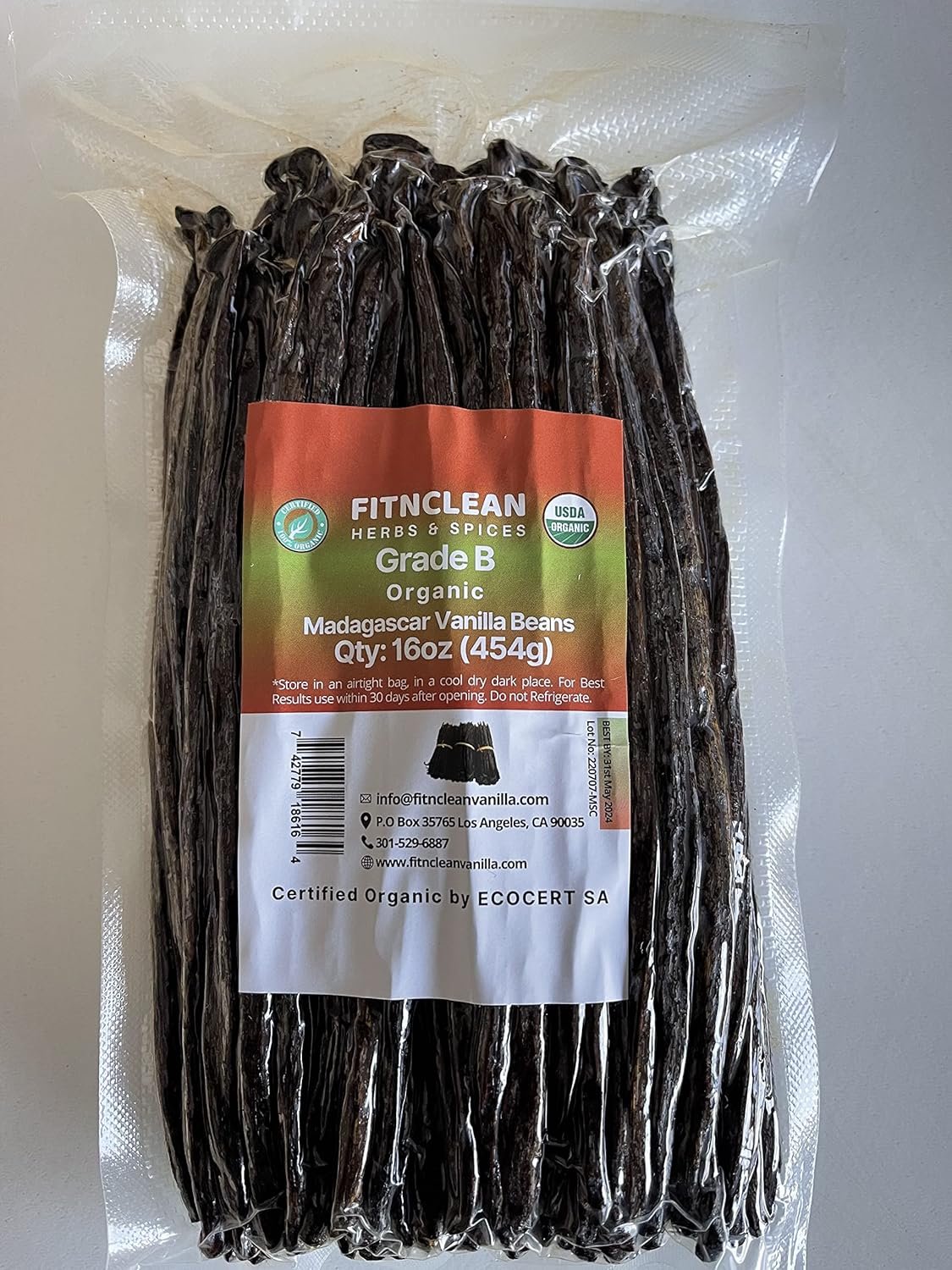 Organic Madagascar Vanilla Beans Grade B for Extract Making