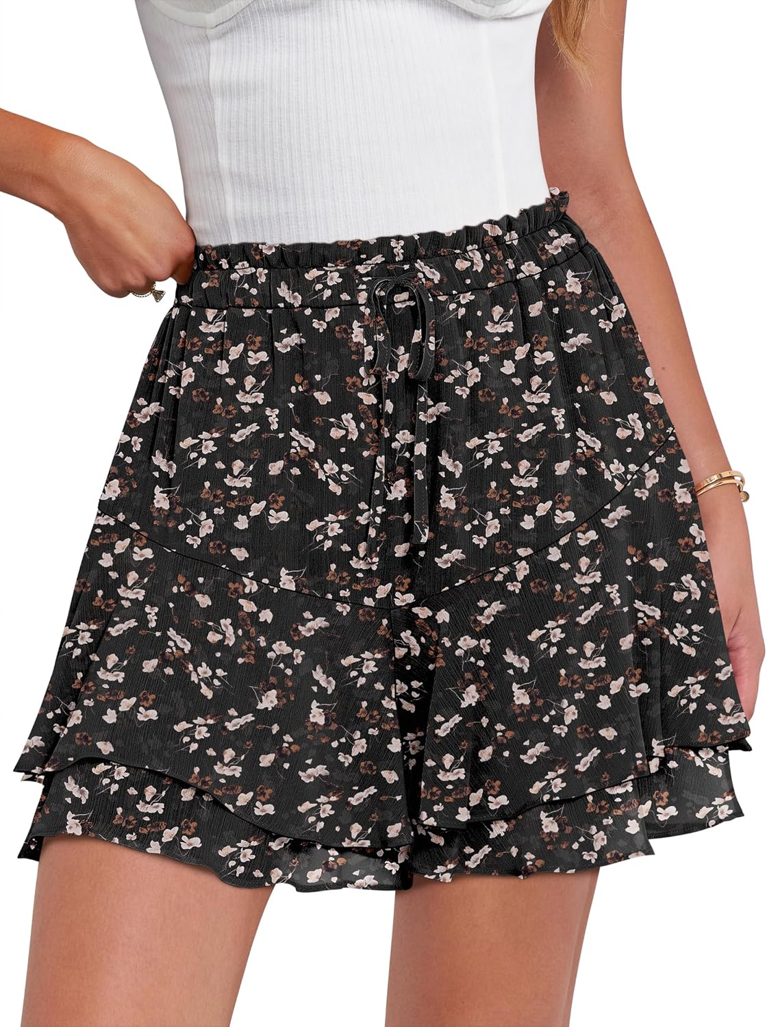 Caracilia Skorts for Women: Trendy Floral Ruffle Mini Skirts
