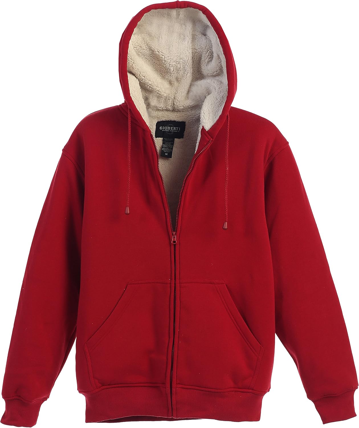 Gioberti Men's Soft Heavyweight Sherpa Lined Fleece Hoodie Jacket