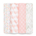 aden + anais Essentials Swaddle Blanket 4-Pack - Soft Cotton Muslin