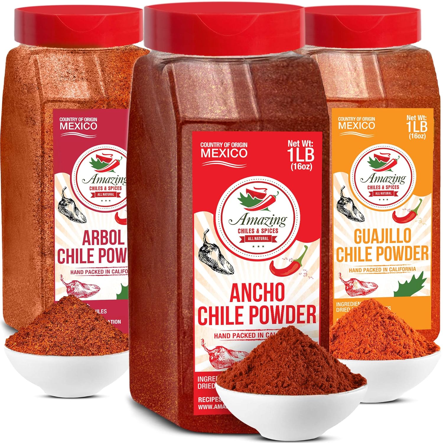 Authentic Chile Powder Variety Pack for Rich Mexican Flavor