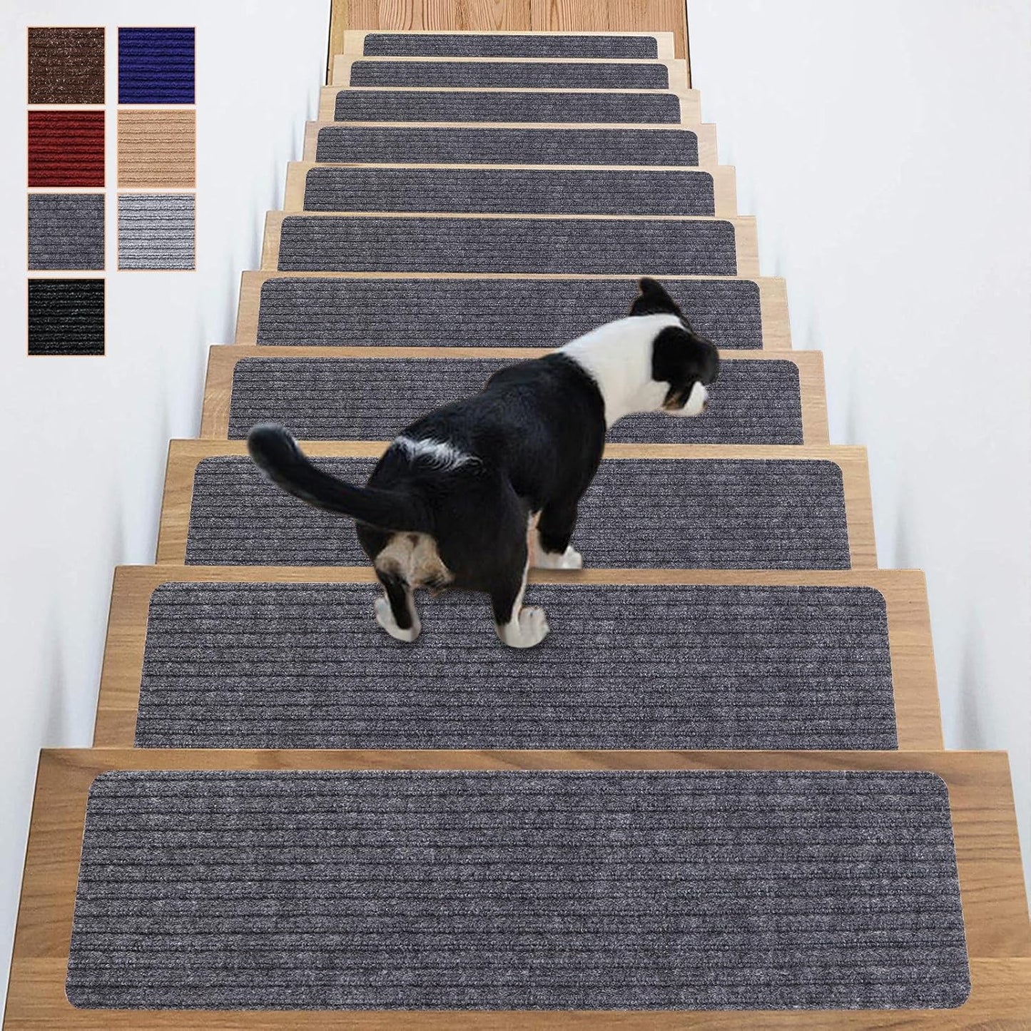 Stair Treads Non-Slip 16 Pack for Indoor Wooden Steps