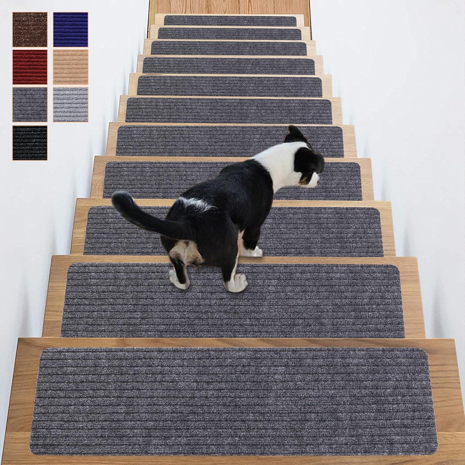 Stair Treads Non-Slip 16 Pack for Indoor Wooden Steps