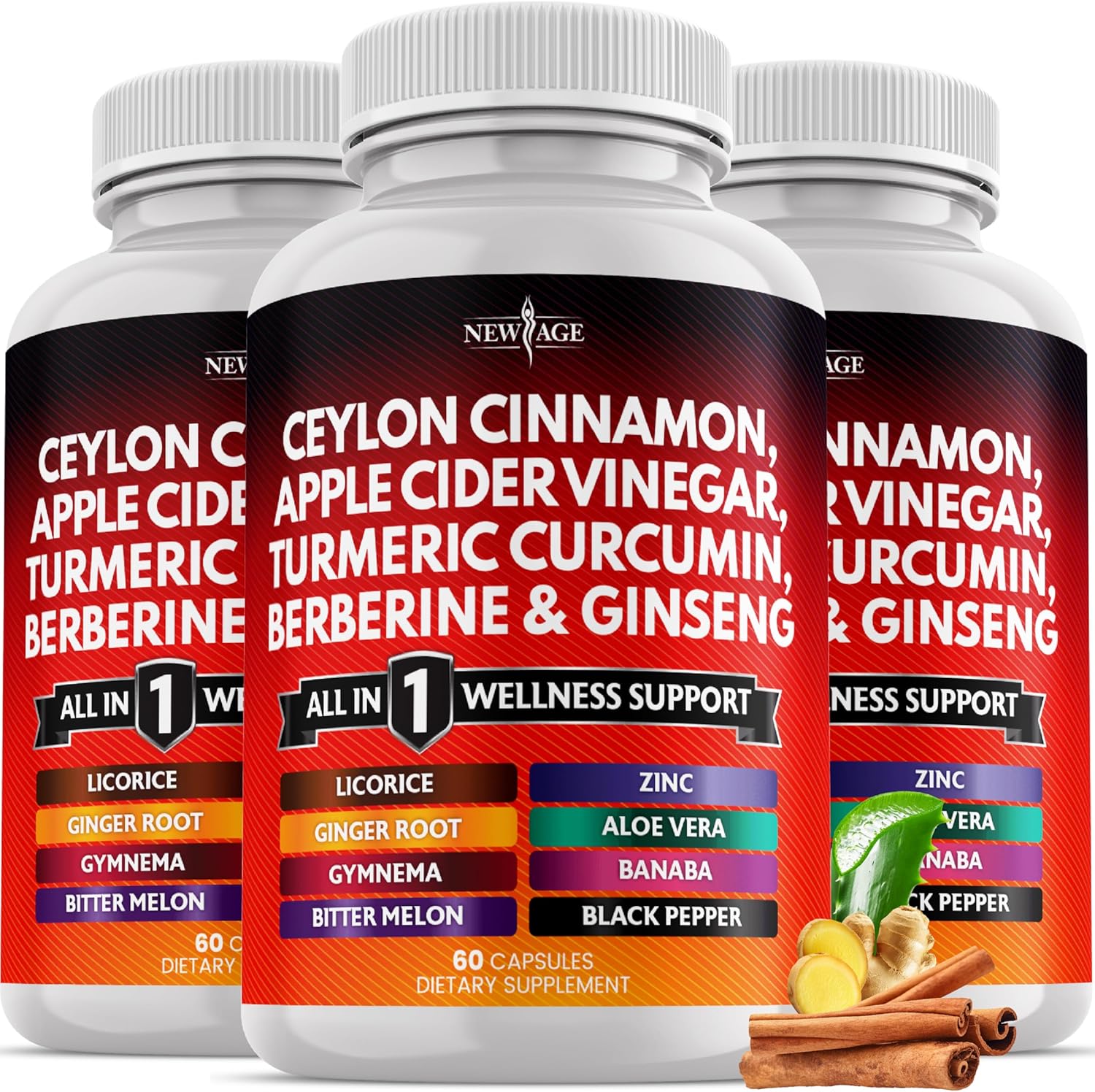 Ceylon Cinnamon and Turmeric Supplement for Health Support