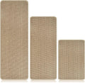 Kitchen Rugs Set of 3 for Floor Non Slip Kitchen Rugs Mats - Linen