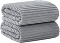 Oversized Bath Sheets 40x80 in Gray 2-Piece - Extra Large Quick Dry
