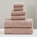 Modern Threads 6 Piece Towel Set Dusty Rose - Plush 600 GSM