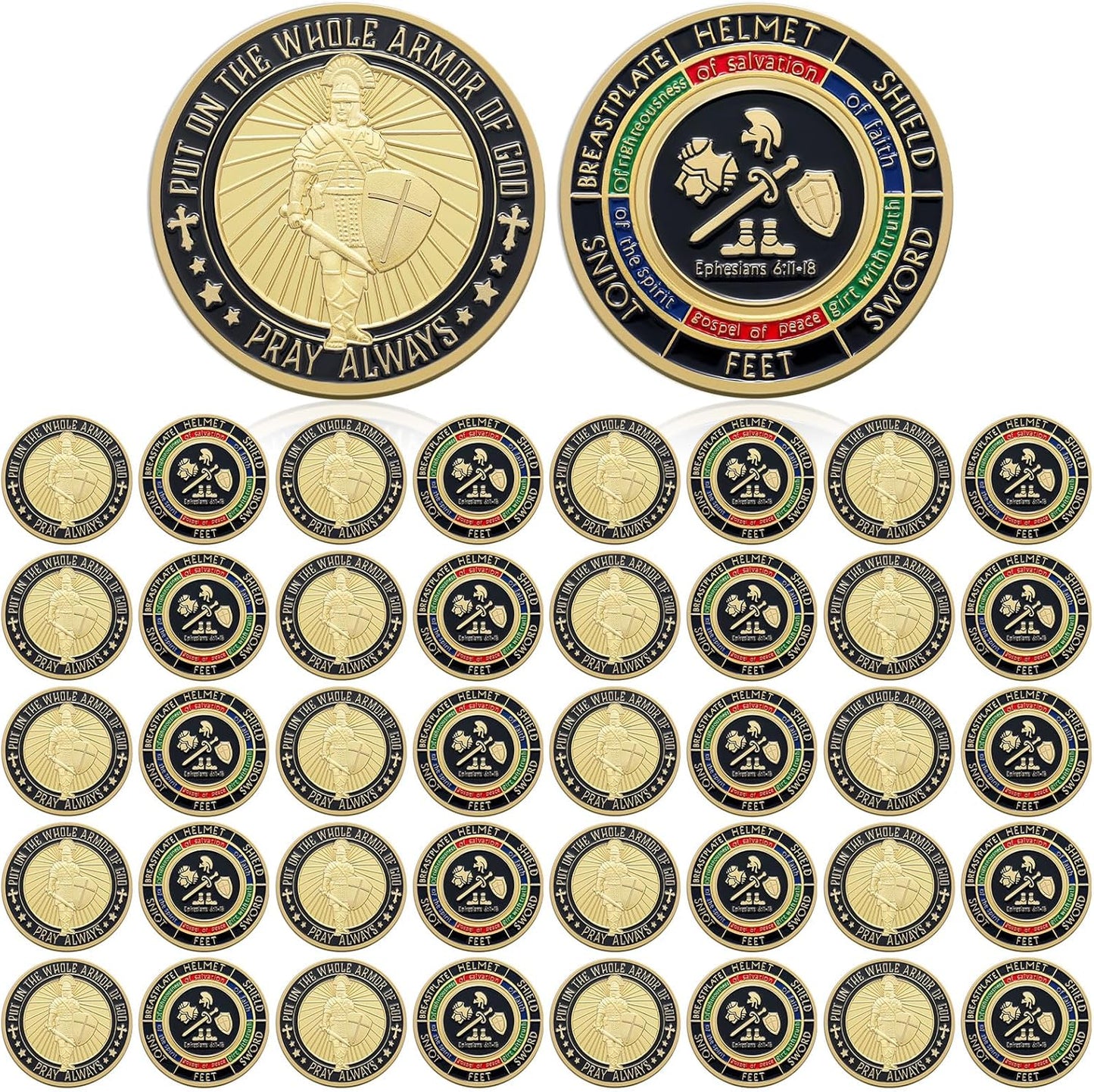 Put on The Whole Armor of God Coins for Faith and Inspiration