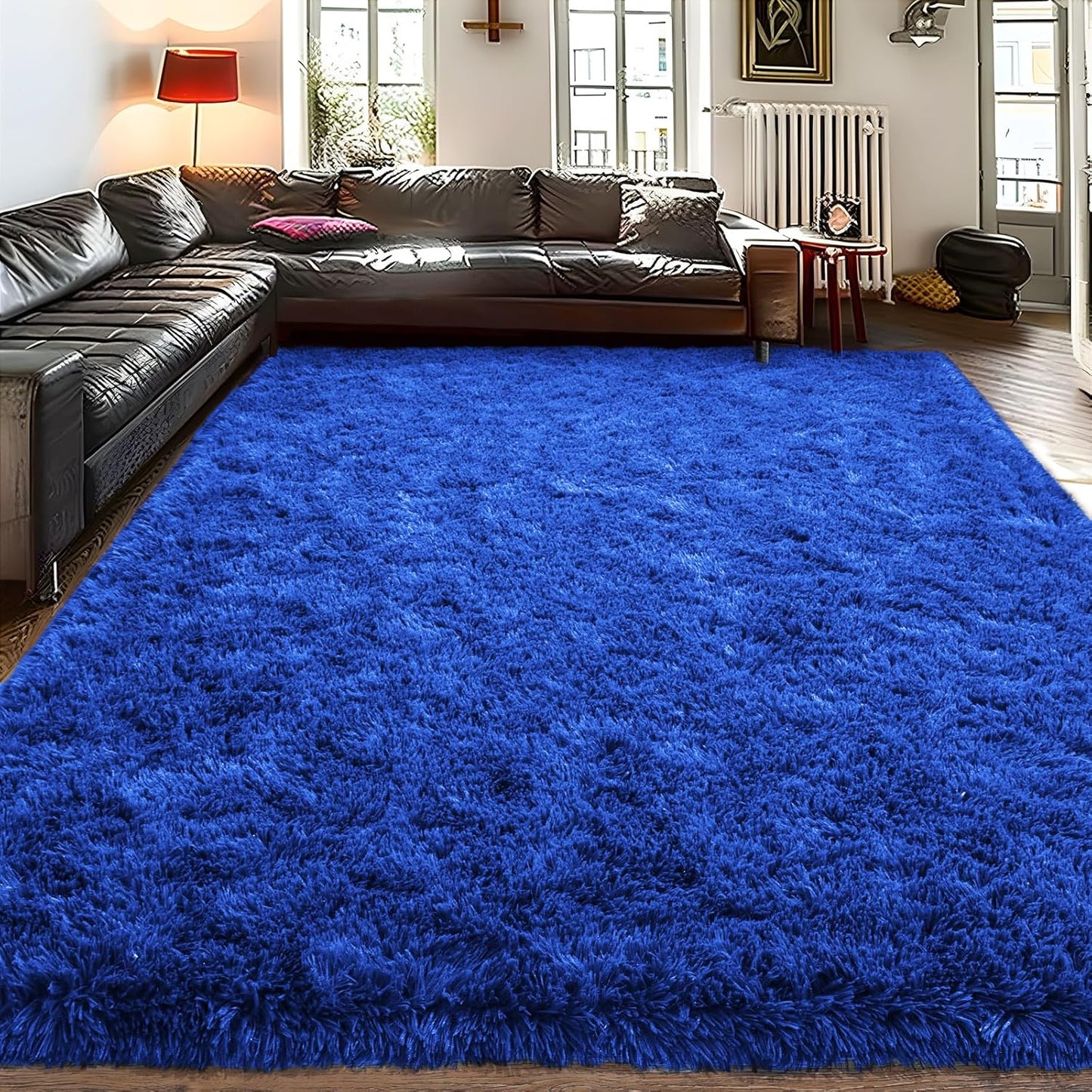 8x10 Large Area Rugs for Living Room, Ultra Soft Royal Blue