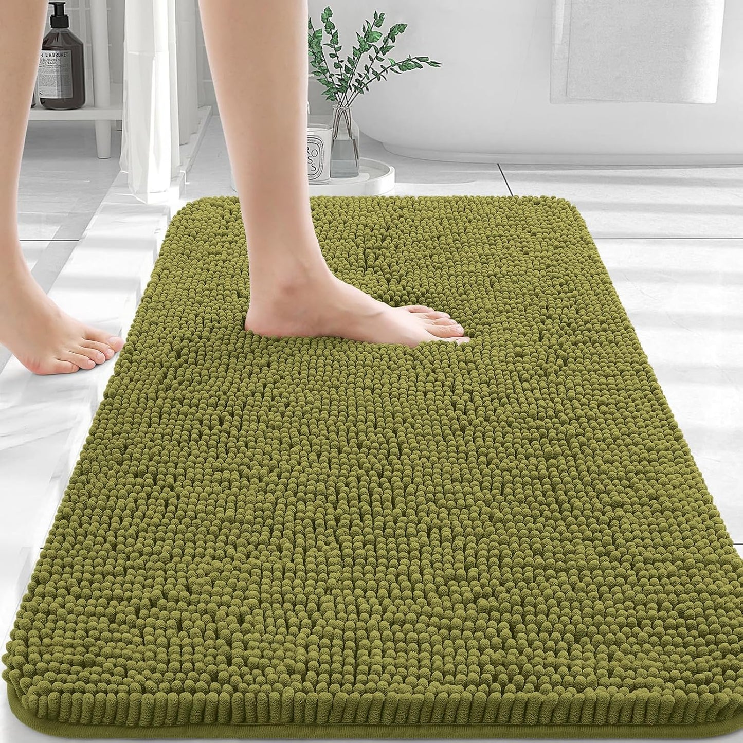 OLANLY Extra Soft Chenille Bath Rugs for Ultimate Comfort