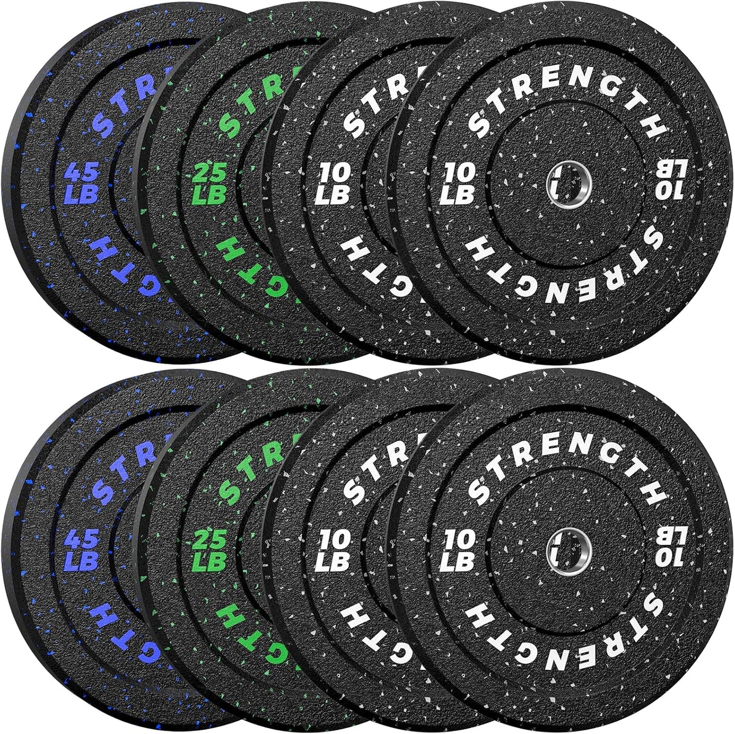 Pro-Grade 2 Inch Bumper Plates Set for Home Gym Strength Training
