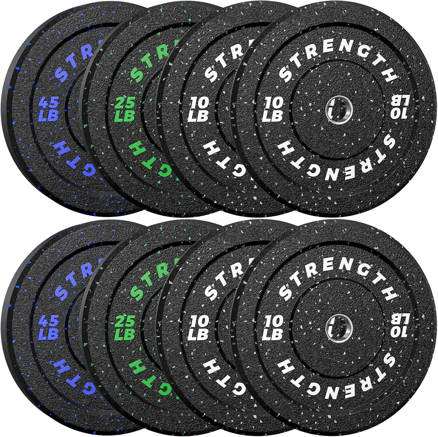 Pro-Grade 2 Inch Bumper Plates Set for Home Gym Strength Training