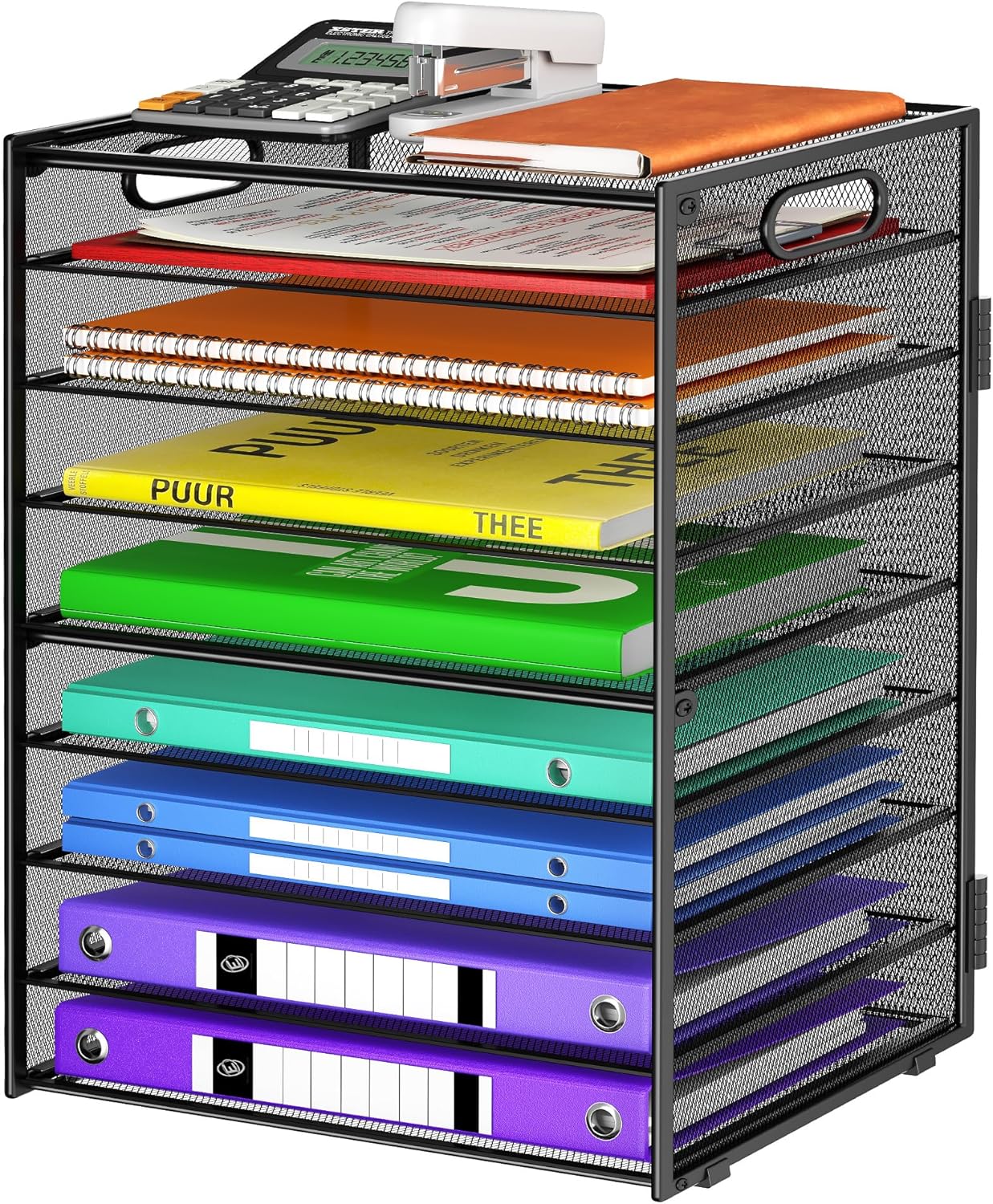 Large Capacity 9-Tier Desk Organizer - Cawukege