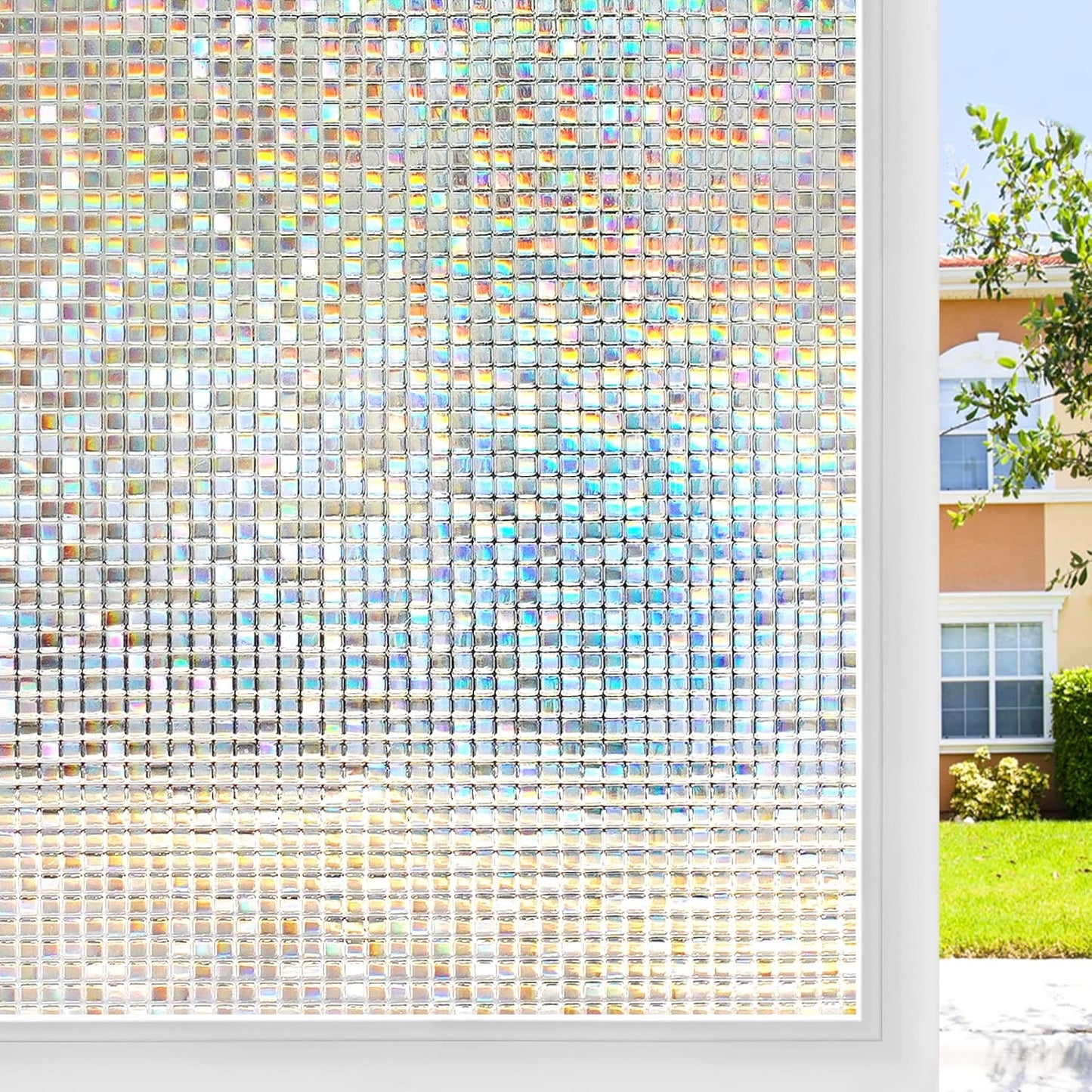 rabbitgoo Stained Glass Window Film for Privacy and Decor
