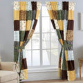 Cozy Line Cotton Patchwork Window Curtains Set - Farmhouse Style