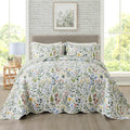 Travan King Quilted 3-Piece Quilt Set - Lightweight All-Season Comfort