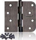 4 x 4 Inch Door Hinges for Wood - Heavy Duty Oil Rubbed Bronze