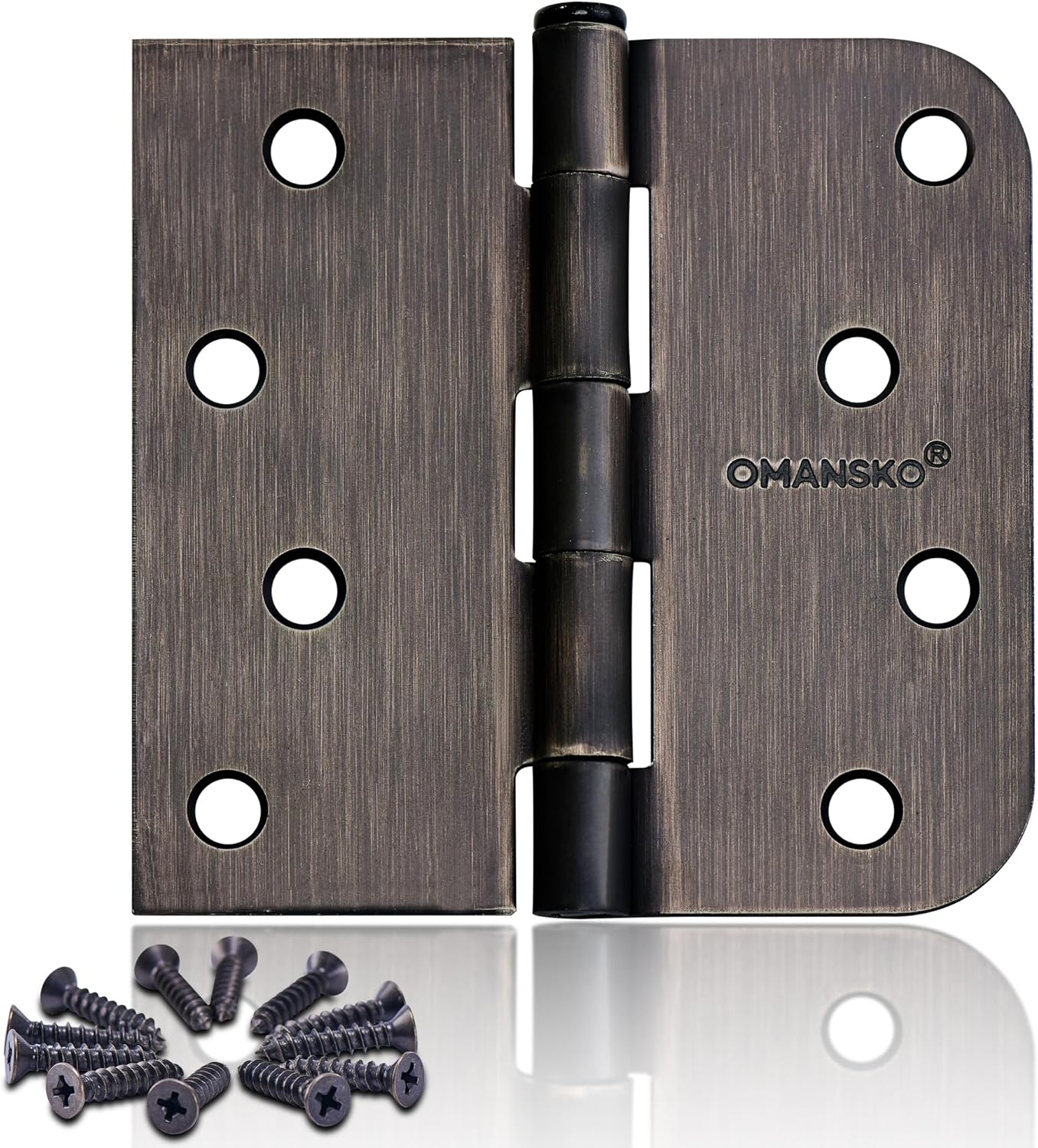 4 x 4 Inch Door Hinges for Wood - Heavy Duty Oil Rubbed Bronze