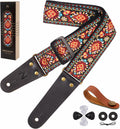 Nefelibata Embroidered Cotton Guitar Strap with Free Accessories
