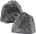 Outdoor Granite 8in Rock Speaker Set - Weatherproof Yard Audio
