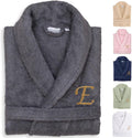 100% Turkish Cotton Unisex Embroidered Bathrobe - Personalized Luxury