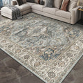 Machine Washable Rug 8x10 Vintage Distressed Area Rug - Easy Care