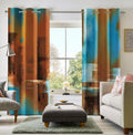Rust Curtains 2 Panels Abstract Room Darkening Drapes 42x72 in