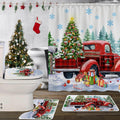 Watercolor Truck Christmas Bathroom Set - Hexagram