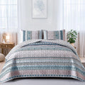 Boho Quilt Oversize California King Size Quilt Set - Lightweight